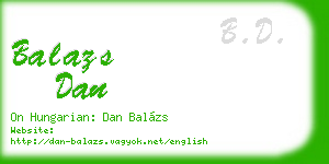 balazs dan business card